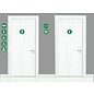 JERMA allerhandestickers Verwijzingen naar wc, pijlen sticker set 2 stuks groen