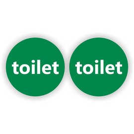 JERMA allerhandestickers Toilet sticker 2 stuks groen.
