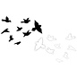 JERMA allerhandestickers Vogel Raamsticker set 16 vogels kleur zwart en wit
