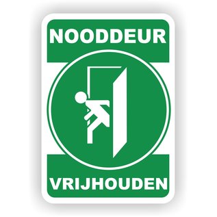 JERMA allerhandestickers Nooduitgang  nooddeur niet blokkeren sticker (L)