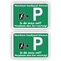 JERMA allerhandestickers Parkeren Elektrische auto laadpaal stickers set 2 stuks (M)