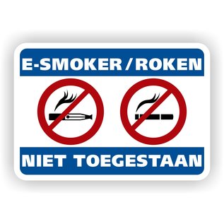 JERMA allerhandestickers E- Smoker Roken niet toegestaan sticker