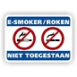 JERMA allerhandestickers E- Smoker Roken niet toegestaan sticker