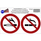 JERMA allerhandestickers Vaping en Smoking verboden set 2 verkeersbord stickers