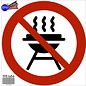 JERMA allerhandestickers BBQ niet toegestaan sticker 20cm.