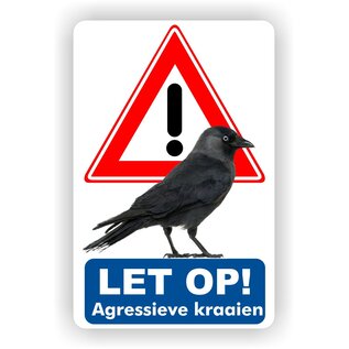 JERMA allerhandestickers Agressieve kraaien sticker (L)