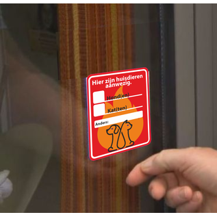 JERMA allerhandestickers Brandweer er zijn huisdieren aanwezig stickers