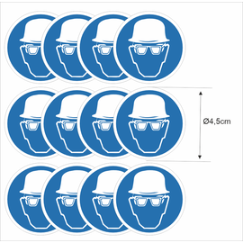JERMA allerhandestickers Veiligheid Helm en Bril verplicht stickers