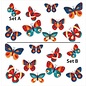 JERMA allerhandestickers Bakfietsstickers kleurrijke vlinders