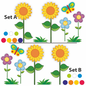 JERMA allerhandestickers Bakfietsstickers Zonnebloemen in het gras