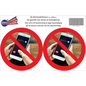 JERMA allerhandestickers Geen mobiele telefoon gebruiken set van 2 stickers