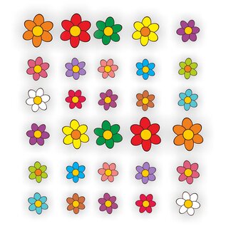 JERMA allerhandestickers Bakfietsstickers Flower Power set 30 bloemen stickers