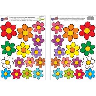 JERMA allerhandestickers Bakfietsstickers Flower Power set 30 bloemen stickers