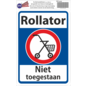 JERMA allerhandestickers Rollator niet toegestaan sticker.