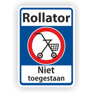 JERMA allerhandestickers Rollator niet toegestaan sticker.