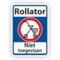 JERMA allerhandestickers Rollator niet toegestaan sticker.