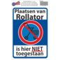 JERMA allerhandestickers Hier geen rollators plaatsen  sticker