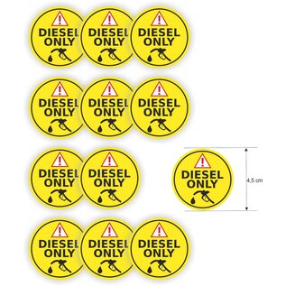 JERMA allerhandestickers Diesel Only tanken sticker set 12 stuks