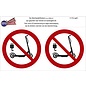 JERMA allerhandestickers Elektrische steps plaatsen verboden set 2 stickers