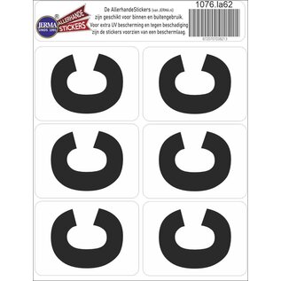 JERMA allerhandestickers Plakletter C, set 6 stickers