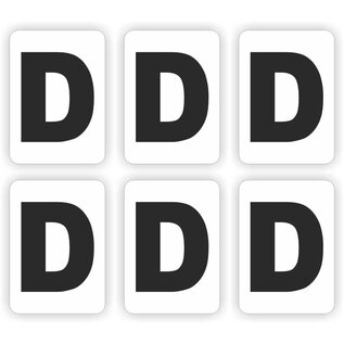 JERMA allerhandestickers Plakletter D, set 6 stickers