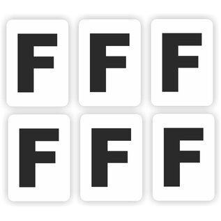 JERMA allerhandestickers Plakletter F, set 6 stickers