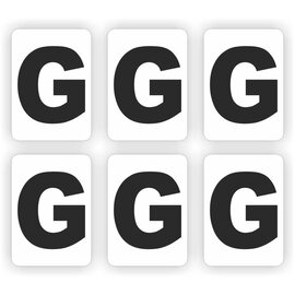 JERMA allerhandestickers Plakletter G ,set 6 stickers