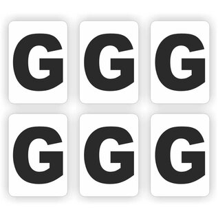 JERMA allerhandestickers Plakletter G ,set 6 stickers