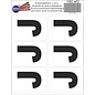 JERMA allerhandestickers Plakletter J, set 6 stickers