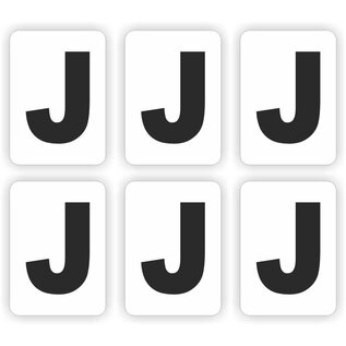 JERMA allerhandestickers Plakletter J, set 6 stickers