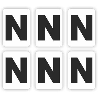 JERMA allerhandestickers Plakletter N, set 6 stickers