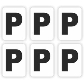 JERMA allerhandestickers Plakletter P, set 6 stickers