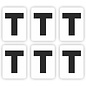 JERMA allerhandestickers Plakletter T, set 6 stickers