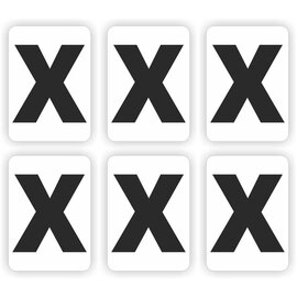JERMA allerhandestickers Plakletter X, set 6 stickers