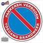 JERMA allerhandestickers Niet parkeren brandweer doorgang verkeersbord sticker