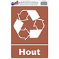 JERMA allerhandestickers Hout recycling logo sticker