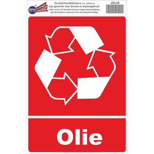 JERMA allerhandestickers Olie met recycling logo stickers