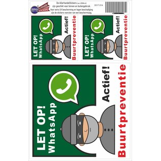 JERMA allerhandestickers WhatsApp Buurtpreventie sticker set model B