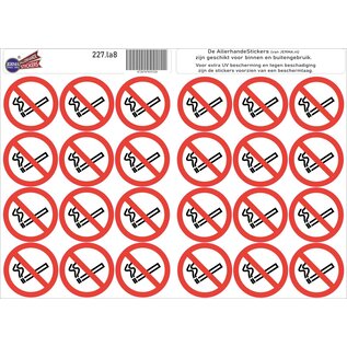 JERMA allerhandestickers Verboden te roken stickers set 24 stuks