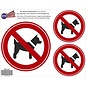JERMA allerhandestickers Stickers verboden voor honden set van 3 stickers.