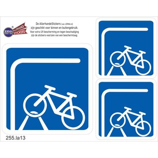 JERMA allerhandestickers Fietsenstalling oplaadpunt elektrische fiets stickers maat S.