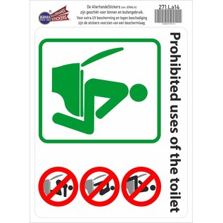 JERMA allerhandestickers Prohibited uses of the toilet transfer