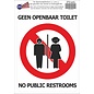 JERMA allerhandestickers Geen openbaar toilet sticker. No restrooms transfer