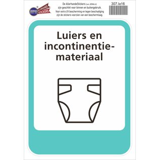 JERMA allerhandestickers Luiers  recycling pictogram sticker