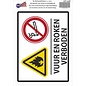 JERMA allerhandestickers Vuur en Roken verboden pictogram sticker.
