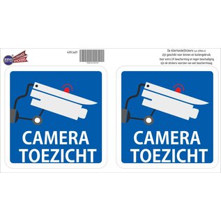 JERMA allerhandestickers Cameratoezicht sticker set van 2 stuks