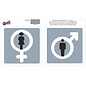 JERMA allerhandestickers Toilet stickers set man & vrouw pictogram.