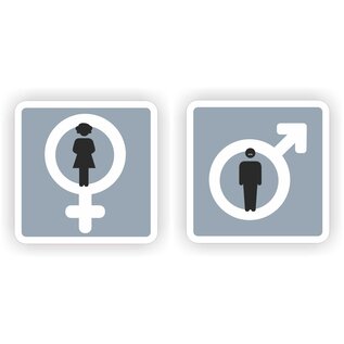 JERMA allerhandestickers Toilet stickers set man & vrouw pictogram.