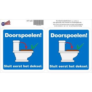 JERMA allerhandestickers WC doorspoelen sluit de deksel sticker set.