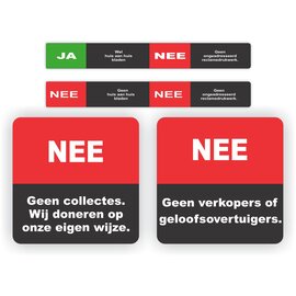 JERMA allerhandestickers Ja Nee stickers samen met anti colportage